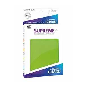 60 Ultimate Guard Supreme UX Japanese Size Sleeves (Light Green) (English; NM)