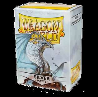 100 Dragon Shield Sleeves - Matte Silver (English; NM)
