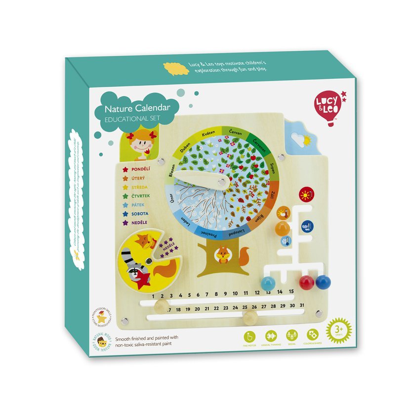 Lucy & Leo Kalendář přírody - dřevěná naučná hrací deska