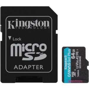 Kingston microSDXC Canvas Go! Plus 64GB 170MB/s UHS-I U3 + SD adaptér