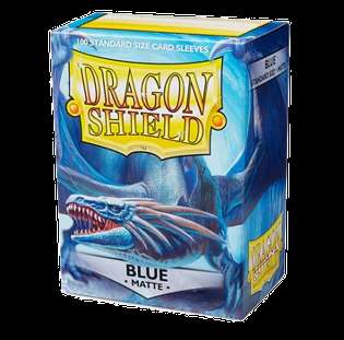 100 Dragon Shield Sleeves - Matte Blue (English; NM)