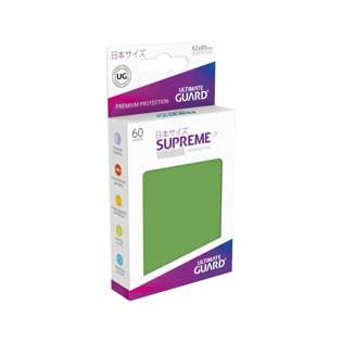 60 Ultimate Guard Supreme UX Japanese Size Sleeves (Green) (English; NM)