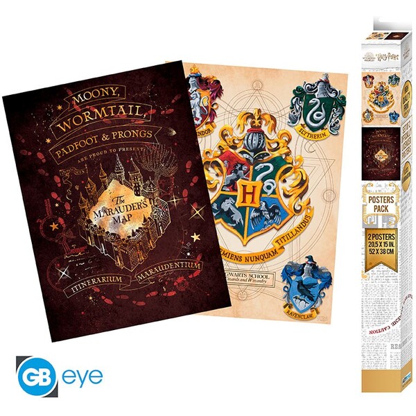 Set 2 plakátů Harry Potter - Crest and Marauders