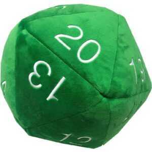 UP - Dice - Plyšák Jumbo D20 Novelty Dice in Green with White Numbering