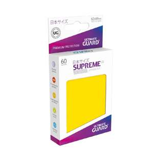 60 Ultimate Guard Supreme UX Japanese Size Sleeves (Yellow) (English; NM)